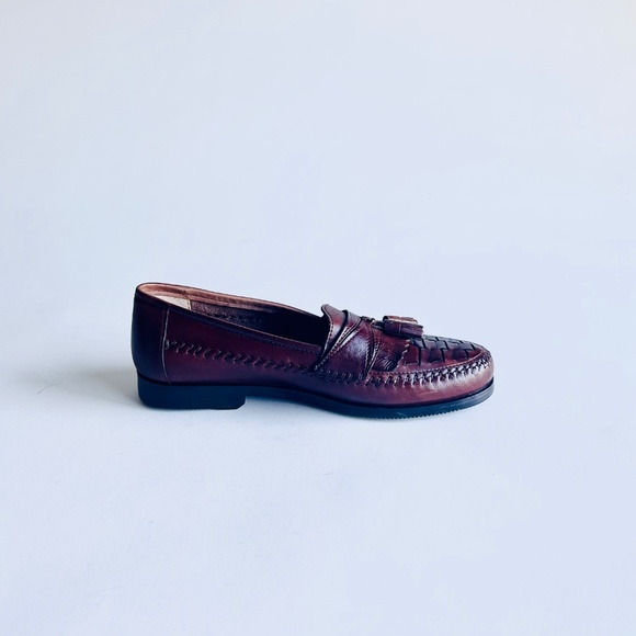 Men’s Giorgio Brutini Brown Leather Tassel Weaving Loafers size 9.5 D. main image 6